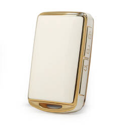 Нано крышка высокого качества для Mazda 2019-2022 дистанционного ключа 3 кнопки белого цвета