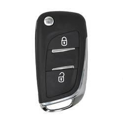 Citroen Flip Remote Key Shell 2 botões com suporte de bateria