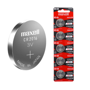 Tarjeta de celdas de batería universal Maxell CR2016 (paquete de 5)