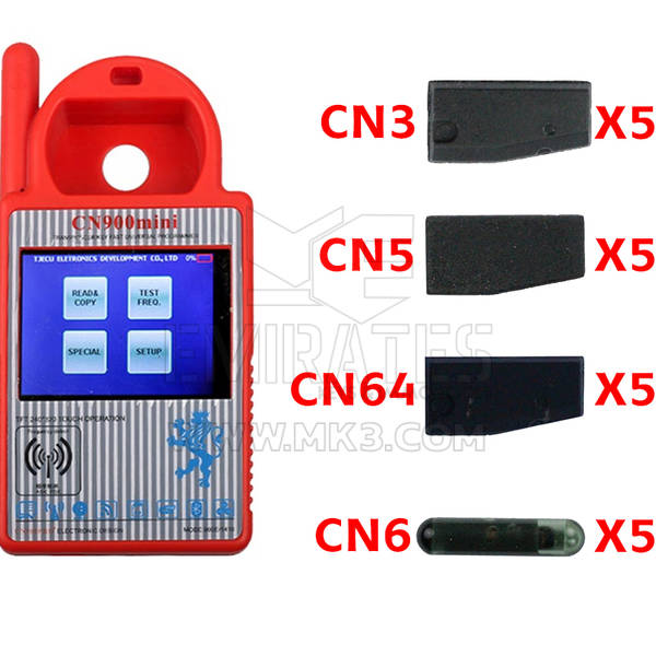 CN900 CN 900 Mini programador de llave transpondedor compatible con varios idiomas para chips 4C 46 4D 48 G - Mini paquete CN900