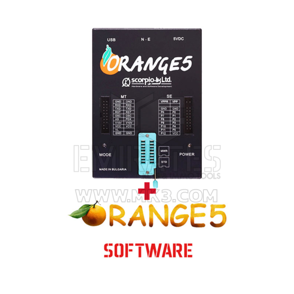 Scorpio Orange5 Programmateur d'origine - Kit de serrurier avec 30 adaptateurs/câbles et logiciel HPX d'immobilisation