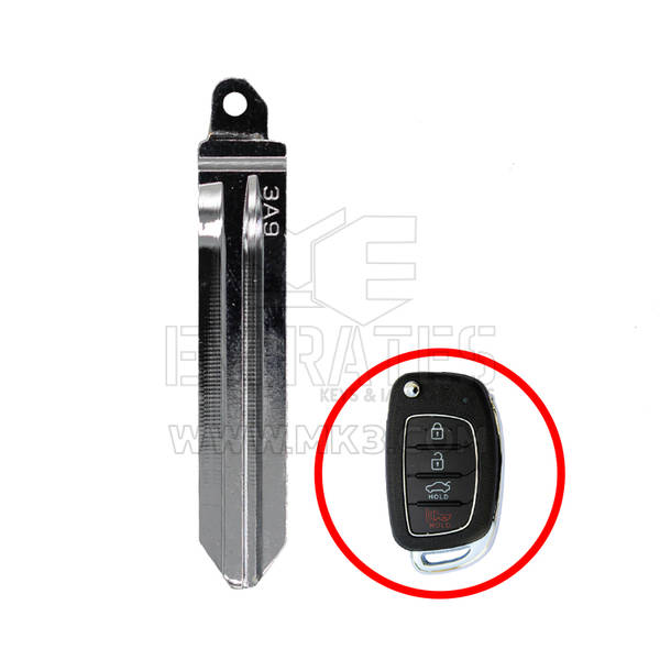 Uncut Blank Key Blade Replacement For Kia Carnival Daewoo Toyota Hiace Flip Key