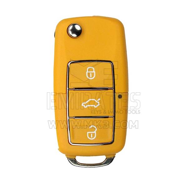 Keydiy KD Clé à distance universelle 3 boutons Type Volkswagen Couleur jaune B01-3