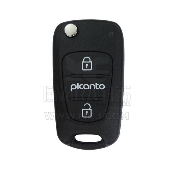 Keyecu Upgraded Flip Remote Car Key Fob Side 1 Button 433MHz ID46 for KIA Picanto 2007-2009 P//N 81996-07510