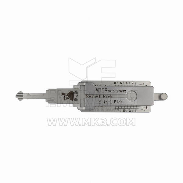 Herramienta decodificadora de selección original Lishi 2 en 1 MIT8-AG para puerta de camión Mitsubishi Isuzu solo tipo antirreflejo