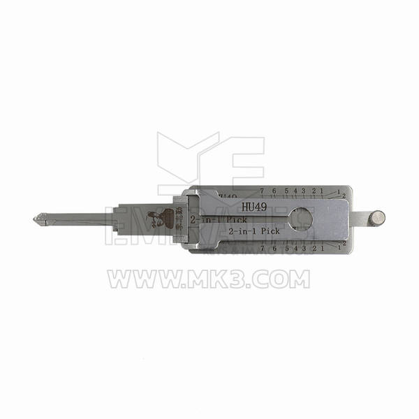Herramienta decodificadora de selección original Lishi 2 en 1 HU49 + para llave plana VAG hasta 1999 tipo de encendido