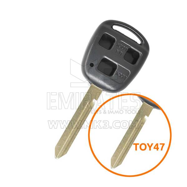 Coque de clé télécommande Toyota 3 boutons Toy47