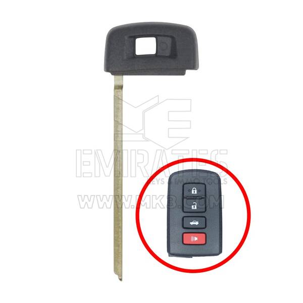 Lame d'urgence à distance Toyota Smart key d'un côté