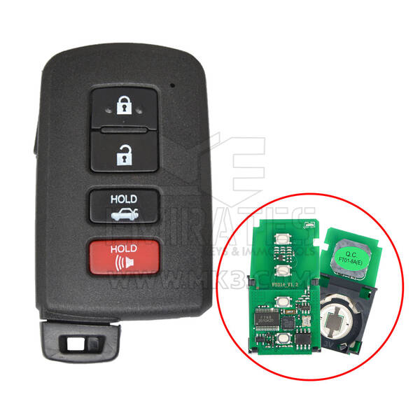 Toyota Camry Hybrid Avalon Corolla Highlander RAV4 2012-2017 Smart Remote Key Shell 3+1 Button