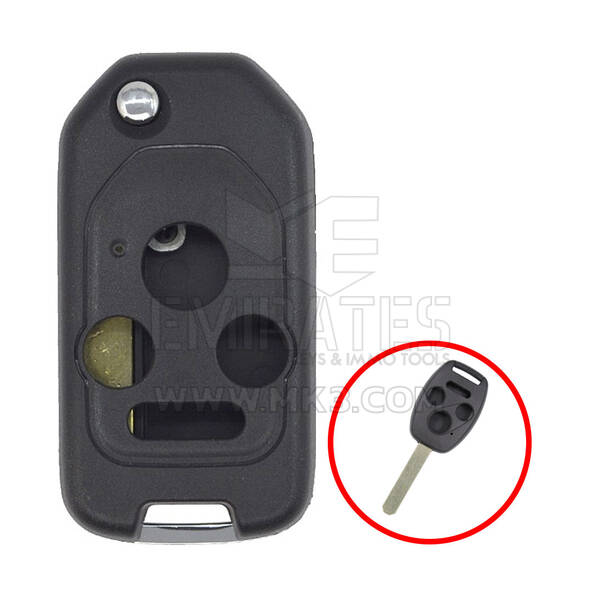 Coque de télécommande rabattable modifiée Honda 3+1 boutons