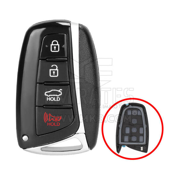 Hyundai Azera Smart Key Shell 3+1 Botão TOY48 Lâmina