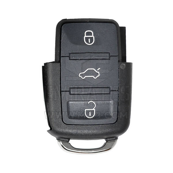 VW Flip Remote Key Shell 3 أزرار مع حامل البطارية
