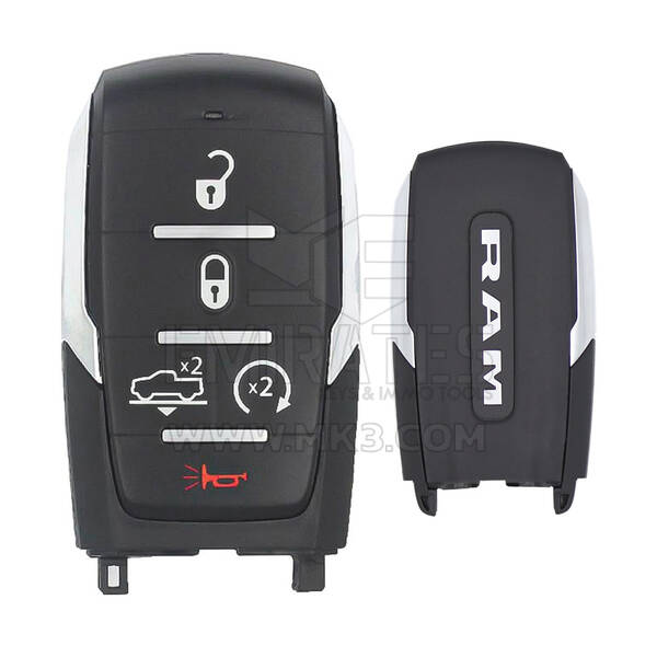 Dodge RAM 2019-2024 Llave remota inteligente genuina 5 botones 433MHz 68584154AA, 68575603AA