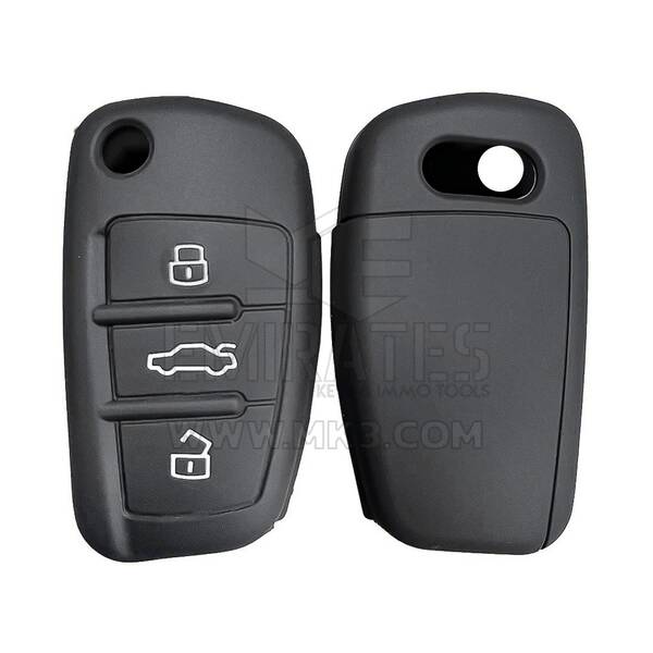 Coque en silicone pour clé à distance Audi Flip 3 boutons