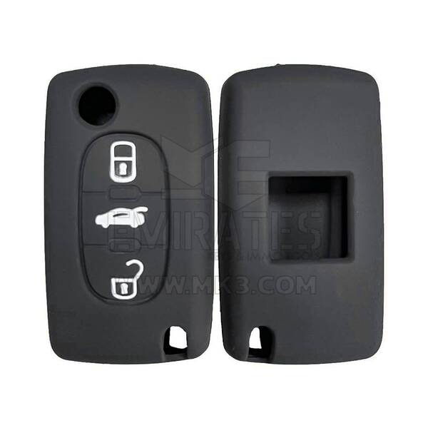 Funda de silicona para Peugeot Citroen 2006-2014 Flip Remote Key 3 botones