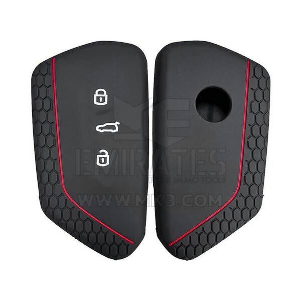 Funda de silicona para Volkswagen Golf 8 KD B33 Smart Remote Key 3 botones