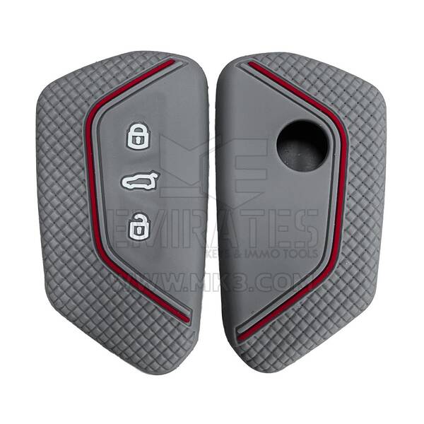 Coque gravée en silicone pour clé à distance intelligente Volkswagen KD B33 3 boutons