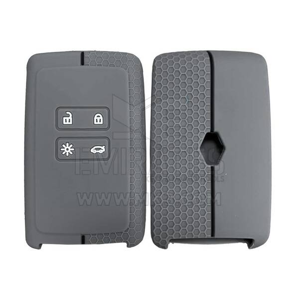 Custodia in silicone con incisione per REN Megane4 Smart Remote Card 4 pulsanti