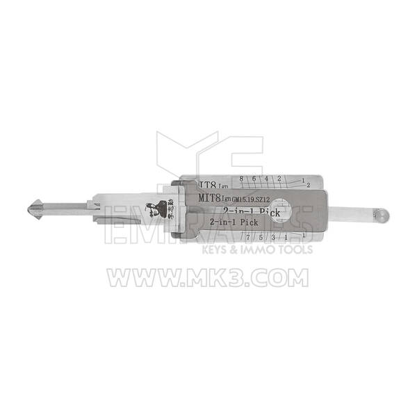 Ferramenta decodificadora de seleção Lishi 2 em 1 original MIT8 (GM15/GM19/SZ12) para Mitsubishi