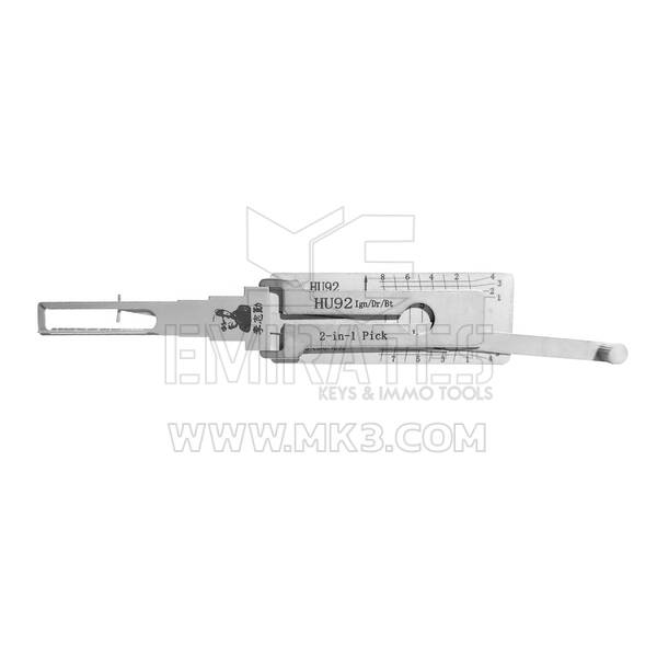 Herramienta decodificadora de selección original Lishi 2 en 1 HU92 + SL-AG