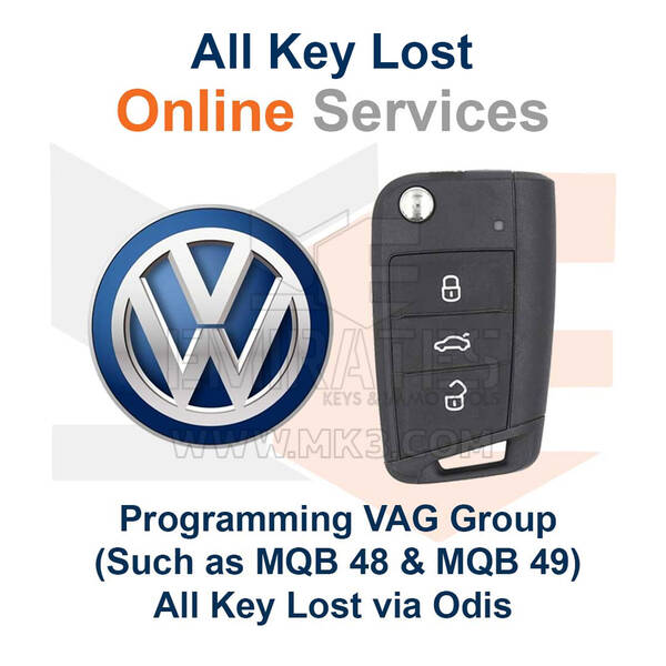 Programación del grupo VAG (como MQB 48 y MQB 49) Todas las claves perdidas a través de Odis