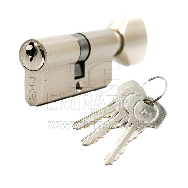 Pure Brass Cylinder with 3 pcs Brass Normal Keys, SN Size 70mm