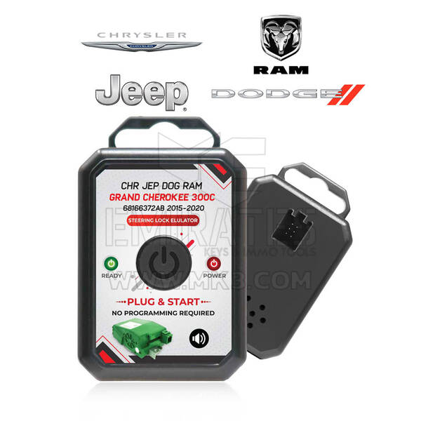 Jeep Emulator - Grand Cherokee Emulator - Chrysler Emulator 2015-2021 STEERING LOCK Emulator Simulator com conector original
