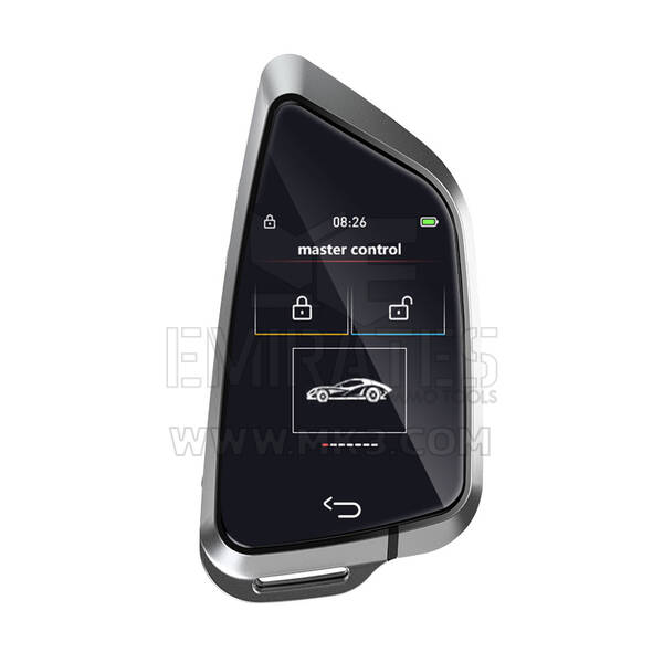 Kit de chave inteligente universal LCD com entrada sem chave e sistema de rastreamento de localização estilo faca de carro IOS cor prata