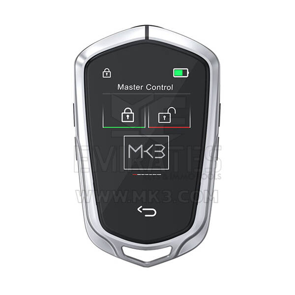 Kit de chave inteligente universal LCD com entrada sem chave e sistema de rastreamento de localização estilo Cadillac para carro IOS cor prata