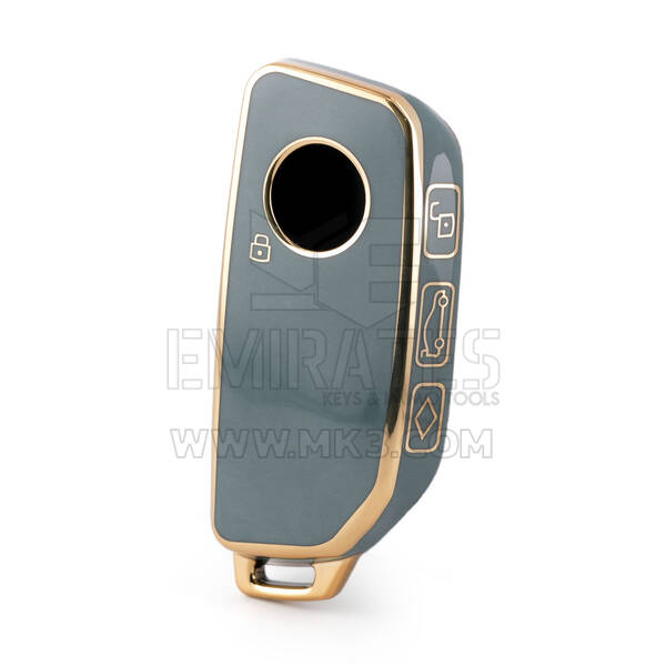 Nano High Quality Cover For BMW  Remote Key 4 Buttons Gray Color BMW-E11J