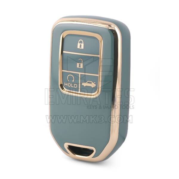 Capa Nano de alta qualidade para chave remota Honda 4 botões cor cinza HD-A11J4