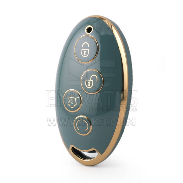 Funda Nano de alta calidad para mando a distancia BYD, 4 botones, Color gris, BYD-B11J
