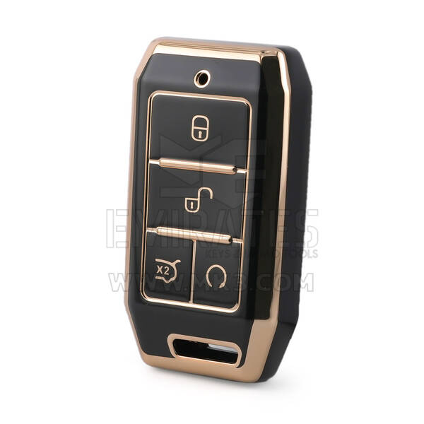 Нано-чехол высокого качества для дистанционного ключа BYD с 4 кнопками черного цвета BYD-C11J