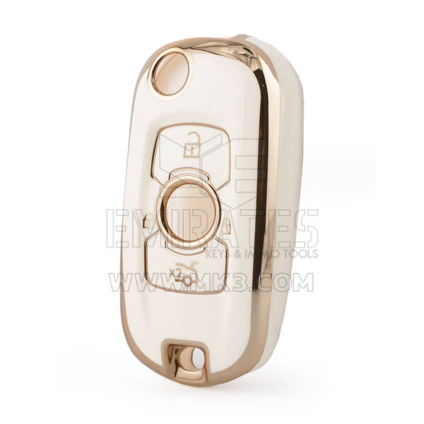Nano High Quality Cover For Buick Smart Remote Key 3 Buttons White Color BK-C11J