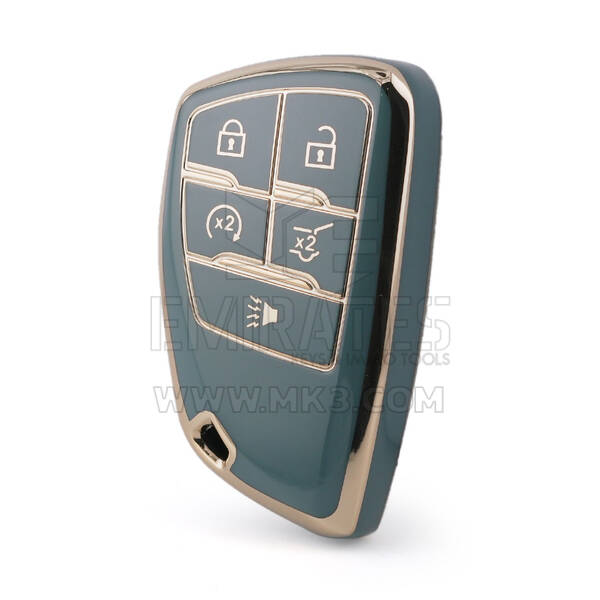 Nano High Quality Cover For Buick Smart Remote Key 5 Buttons Gray Color BK-D11J5A