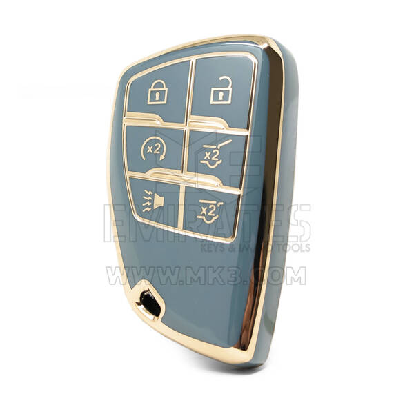 Nano High Quality Cover For Buick Smart Remote Key 6 Buttons Gray Color BK-D11J6