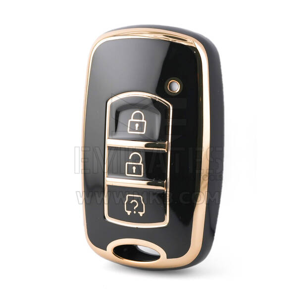 Nano couvercle de haute qualité pour clé télécommande Dongfeng, 3 boutons, couleur noire, DF-F11J