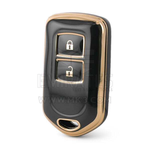 Nano High Quality Cover For Toyota Remote Key 2 Buttons Black Color TYT-L11J2