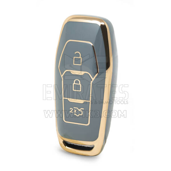 Nano – couvercle de haute qualité pour clé télécommande Ford Edge, 3 boutons, couleur grise, Ford-C11J
