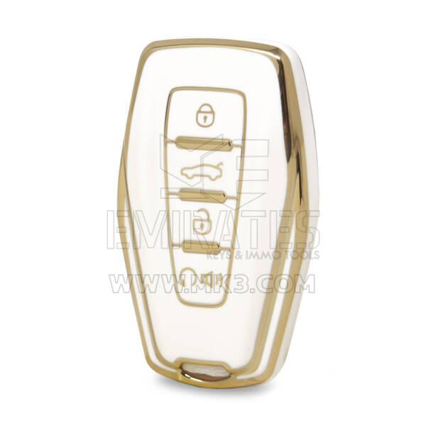 Nano High Quality Cover For Geely Remote Key 4 Buttons White Color GL-B11J4D