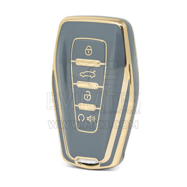 Nano High Quality Cover For Geely Remote Key 4 Buttons Gray Color GL-B11J4D