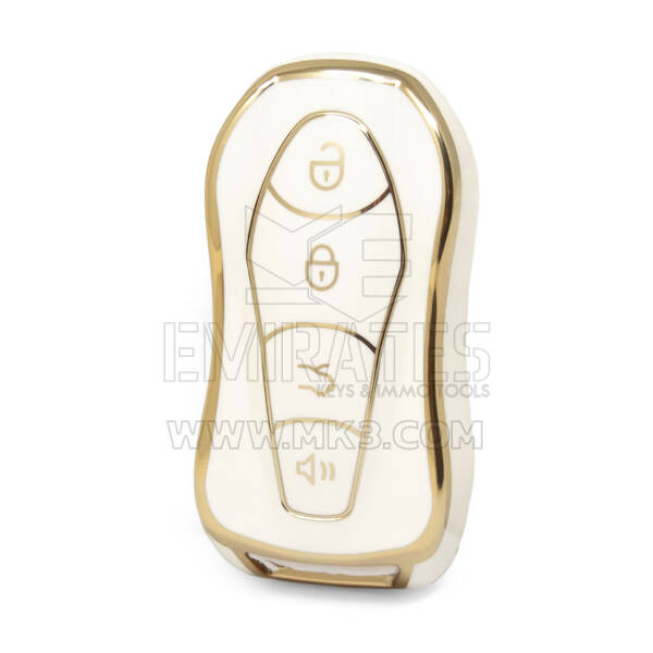 Funda Nano de alta calidad para llave remota Geely, 4 botones, Color blanco GL-C11J