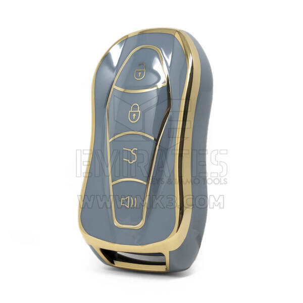 Чехол Nano высокого качества для дистанционного ключа Geely с 4 кнопками серого цвета GL-C11J