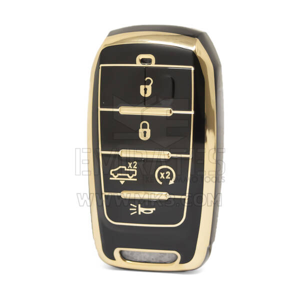 Nano High Quality Cover For Jeep Remote Key 5 Buttons Black Color Jeep-D11J5A