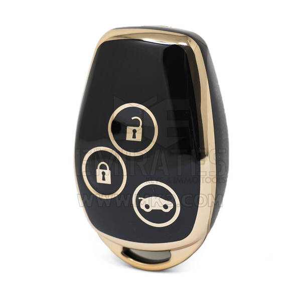 Cover Nano di alta qualità per chiave telecomando Renault 3 pulsanti colore nero RN-D11J3