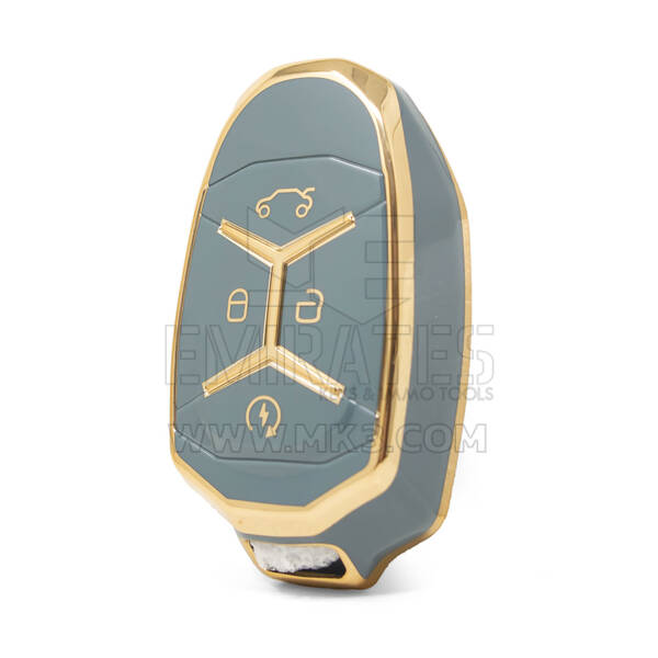 Capa nano de alta qualidade para chave remota LYNK & CO 3 + 1 botões cor cinza LC-A11J