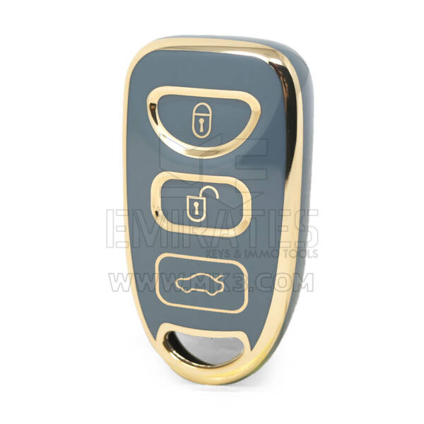 Nano High Quality Cover For Kia Remote Key 4 Buttons Gray Color KIA-P11J4