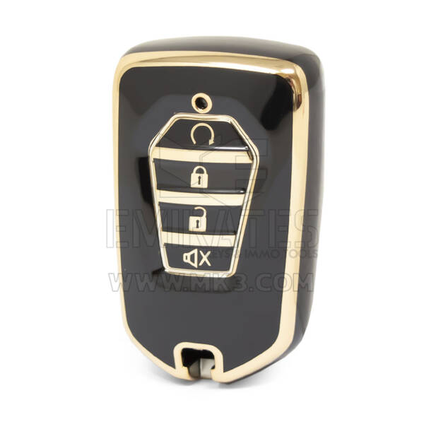 Нано-чехол высокого качества для удаленного ключа Isuzu с 4 кнопками черного цвета ISZ-B11J4A