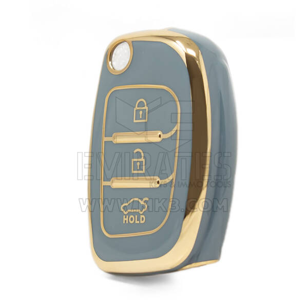 Nano – couvercle de haute qualité pour clé télécommande Hyundai, 3 boutons, couleur grise, HY-B11J3A