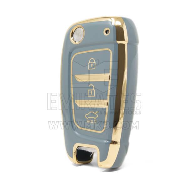 Nano – housse de haute qualité pour clé télécommande Hyundai 2020, 3 boutons, couleur grise, HY-E11J3